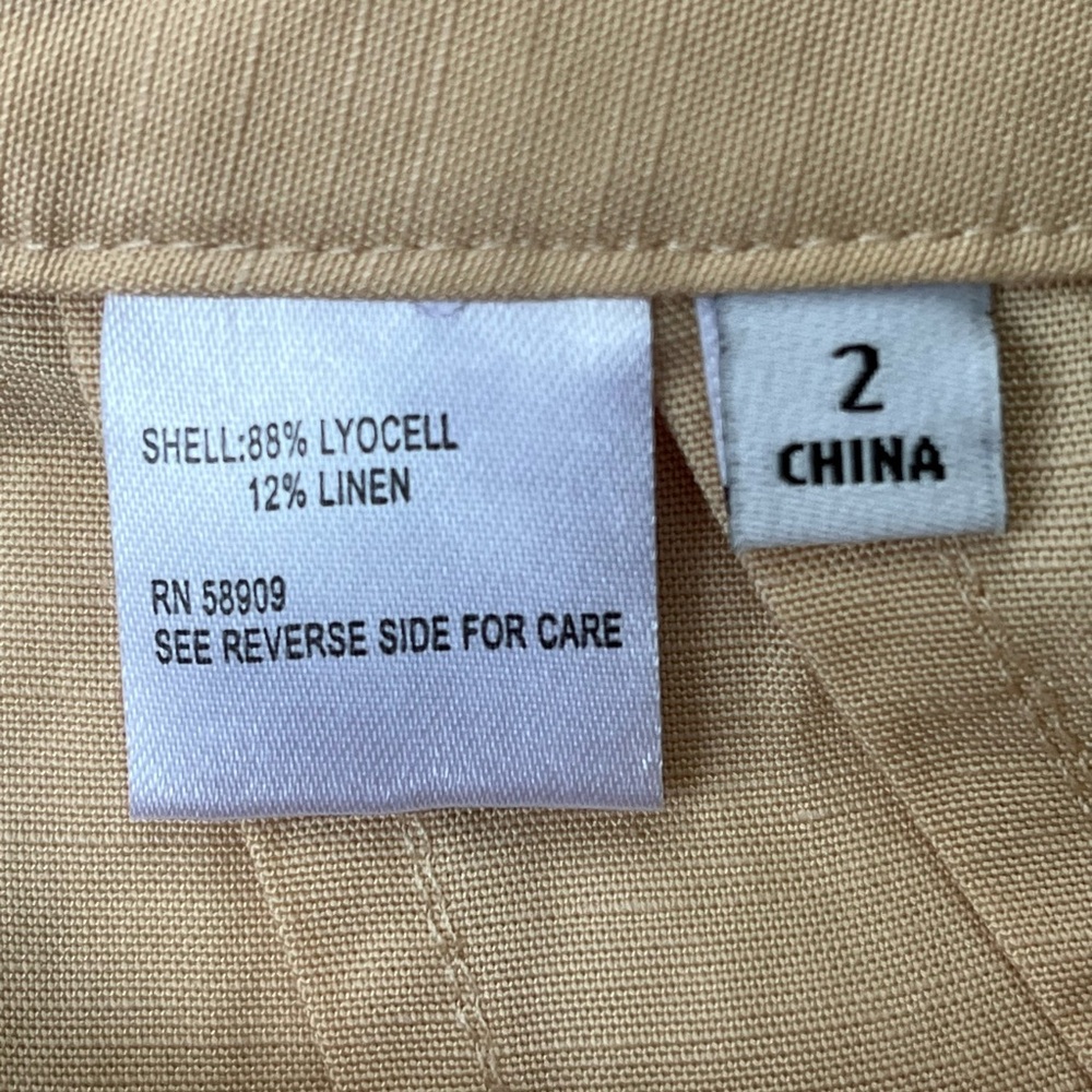 Gianni Bini x Jess Southern Lyocell/Linen “Tally” Wide Leg Pant in Khaki NEW - Picture 9 of 9